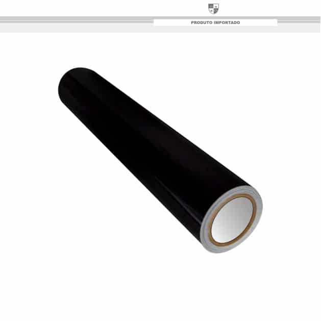 Rolo Vinil Refletivo Grau Comercial Preto 2 M X 1,24 M